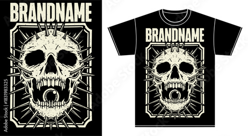 tshirt illustration design metal band merchandise