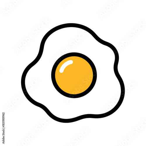 fried egg vector illustration