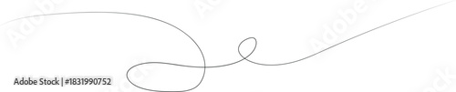 A delicate, swirling line, forming a graceful, looping design element.
