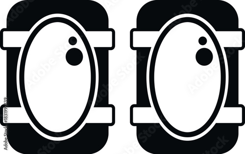 Pair of knee pads providing protection for extreme sports and activities