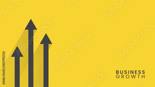 Yellow background about financial economy growth graph. Vector illustration.