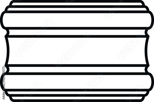 Crown molding creating decorative trim outline for architectural design