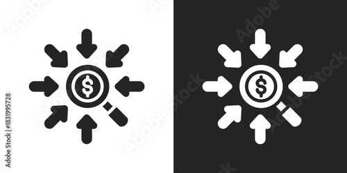Business Opportunity Icon In Black And White Glyph Style