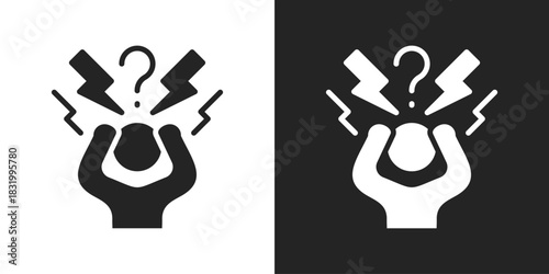 Workload Icon In Black And White Glyph Style
