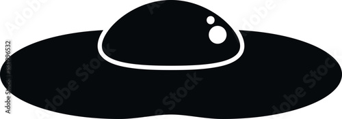 Unidentified flying object icon on a white background representing extraterrestrial travel