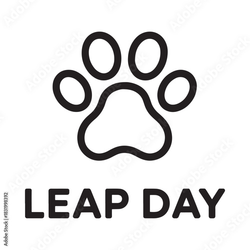 Leap day paw print celebration