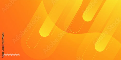 Modern abstract orange banner background. Dynamic shapes composition. Vector eps 10