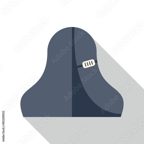 Muslim woman wearing a niqab icon showing traditional islamic clothing