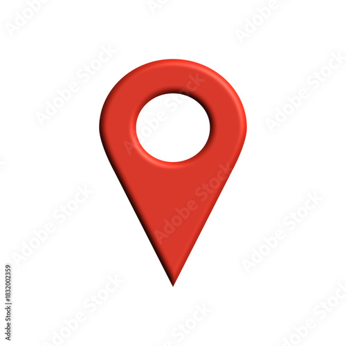 Free Download 3d map pointer, location icon. 3d red location, map pointer, navigation symbol, travel sign. - GFXLoad