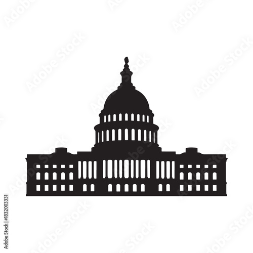 Silhouette of the united states capitol building