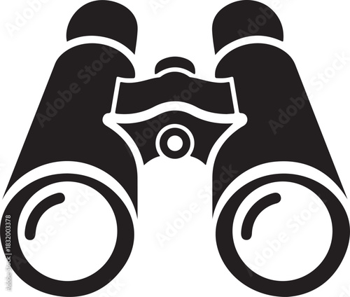 Binoculars vector icon illustration for searching looking concept