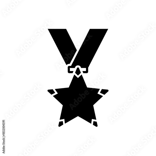 Simple star award medal icon emphasizing achievement honor and recognition symbol