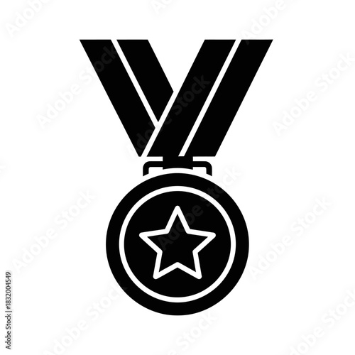 Graphical emblem representing achievement, honoring the outstanding performance, and symbol of