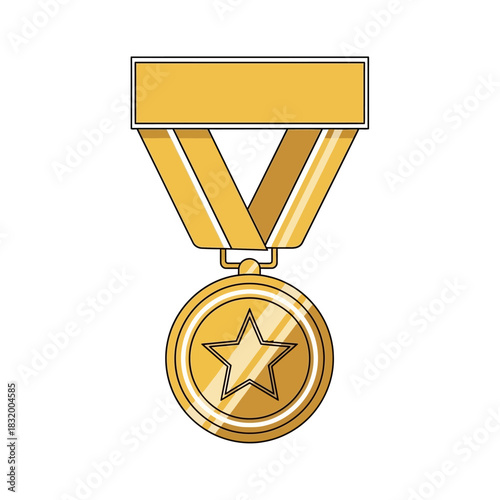 Golden star medallion represents achievement and excellence in diverse fields