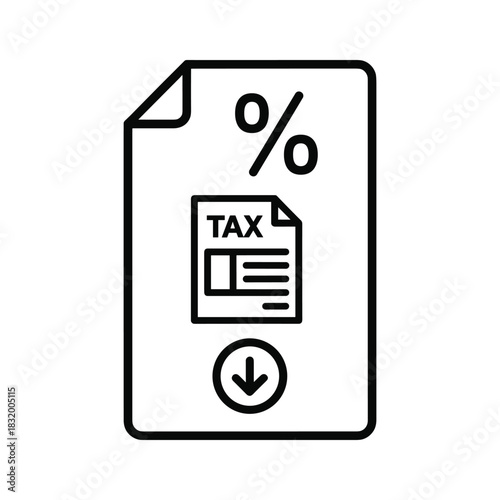 Tax Reduction Document Icon