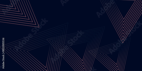 Dark background with glowing abstract triangle geometric lines decoration. Modern and futuristic background concept for covers, banners, brochures, certificates and websites. VOL. 3