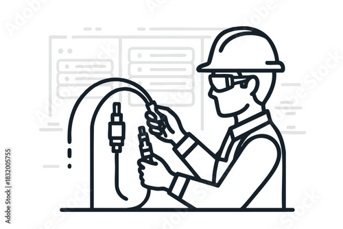 Engineer Inspecting Equipment with Pipette