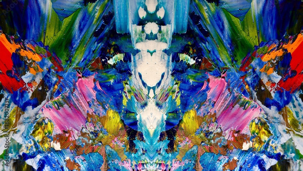 Fototapeta premium Abstract art background . Hand painting artwork on canvas .