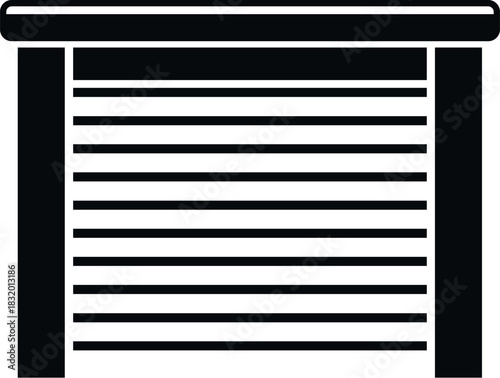 Rolling garage door symbolizing security, access, and storage