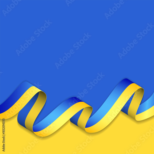 Ukrainian National Symbol Border. Ukraine Flag Background Template.