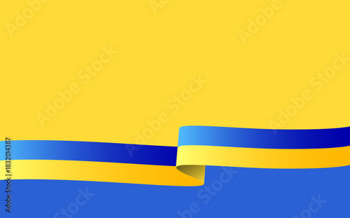 Ukraine Flag Background Template. Ukrainian National Symbol Border. 