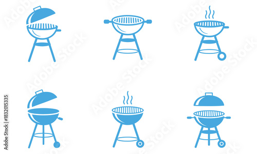Grilling season is here get ready to fire up these fun barbecue grill icons for your summer cooking designs and promotional material