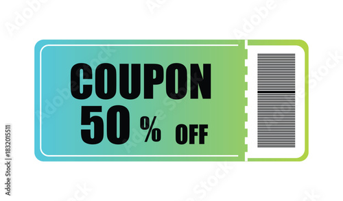 Coupon for fifty percent off with barcode