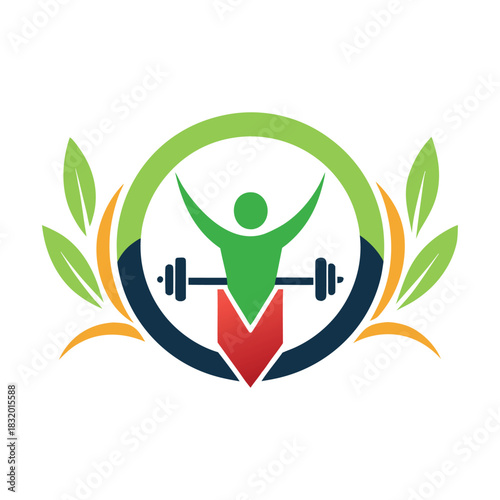 modern minimalist gym logo design