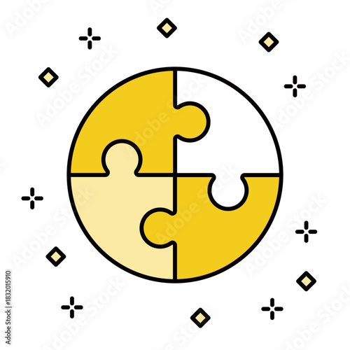 丸いジグソーパズル