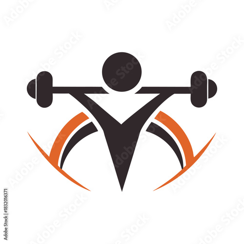 modern minimalist gym logo design