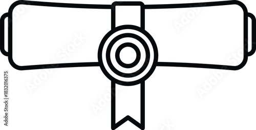 Diploma scroll representing education, achievement, and academic success