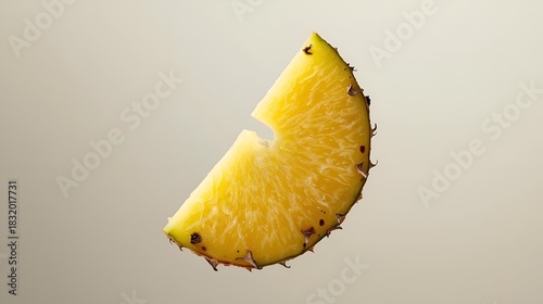 Falling pineapple slice