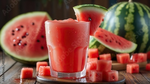 watermelon and juice