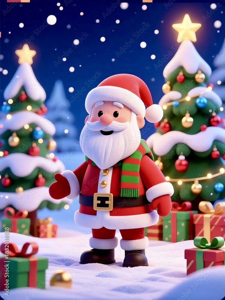 Fototapeta premium santa claus with gifts