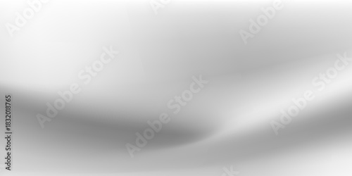 Silver foil background with metal mirror texture. Chrome gradient surface with light gloss simple abstract vector eps10