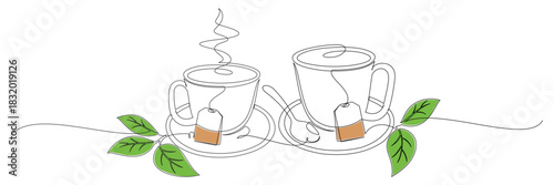 cup of tea line art style vector 5.eps