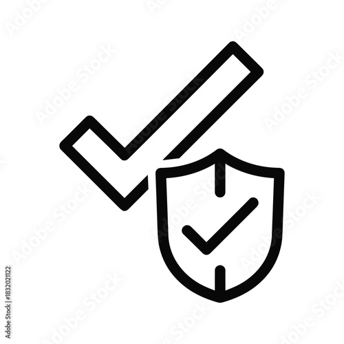 Verified Security Shield and Checkmark Icon