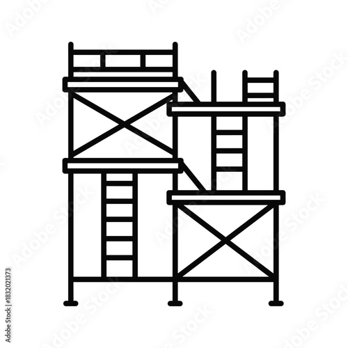 Technical Drawing of an Angular Support Structure with Multi-View Projections and Detailed Dimensions