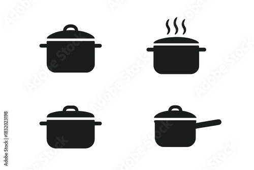 Cooking utensils representing different types of pots and pans for a culinary experience in the kitchen