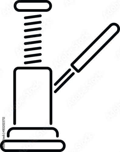 Car jack icon providing automotive lifting service for maintenance and repair