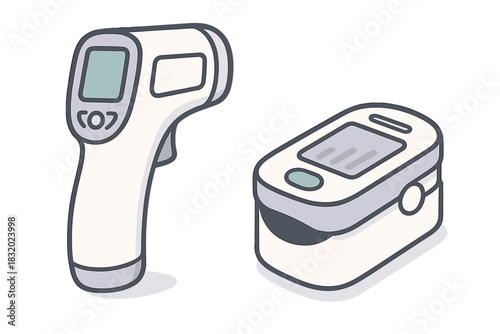 Healthcare tools for monitoring temperature and oxygen levels in patients