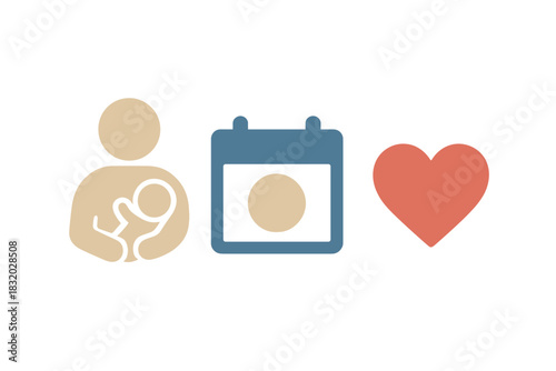 Supportive bonding moments between parent and child with a focus on love and nurturing in a simple design