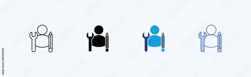 Obraz premium Service Design Multiple Icon Illustration Vector