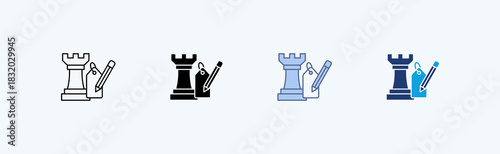 Brand Strategy Multiple Icon Illustration Vector