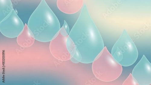 Abstract water drops background with pastel colors for design and creative presentations use 100 char