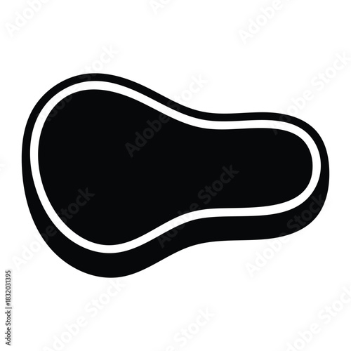 Meat Steak Silhouette Icon for Restaurant and Grill Branding