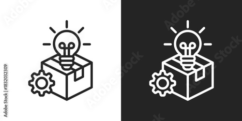 Product Icon In Black And White Line Style