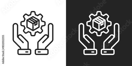 Effort Icon In Black And White Line Style