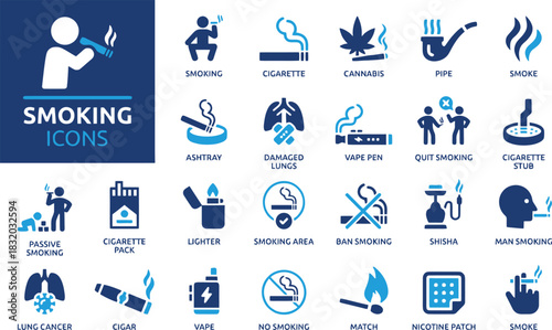smoking, icons, cigarette, cannabis, pipe, smoke, ashtray, damaged lungs, vape pen, quit smoking, cigarette stub, passive smoking, cigarette pack, lighter, smoking area, ban smoking, shisha, man smoki