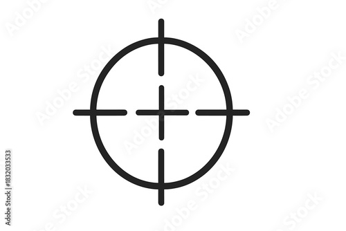 Target symbol on a plain background emphasizing focus and precision in various applications like sports and hunting